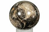 Polished Black Opal Sphere - Madagascar #200608-1